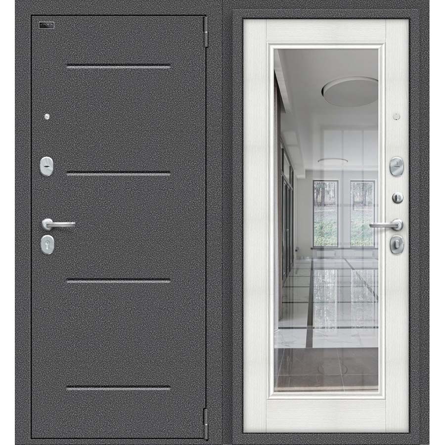 Входная дверь Porta S 104.П61 Антик Серебро/Bianco Veralinga входная дверь  Москва - LEKO