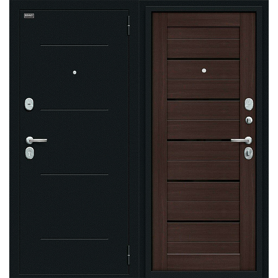 Входная дверь Техно Kale Букле черное/Wenge Veralinga Входная дверь Техно Kale Букле черное/Wenge Veralinga