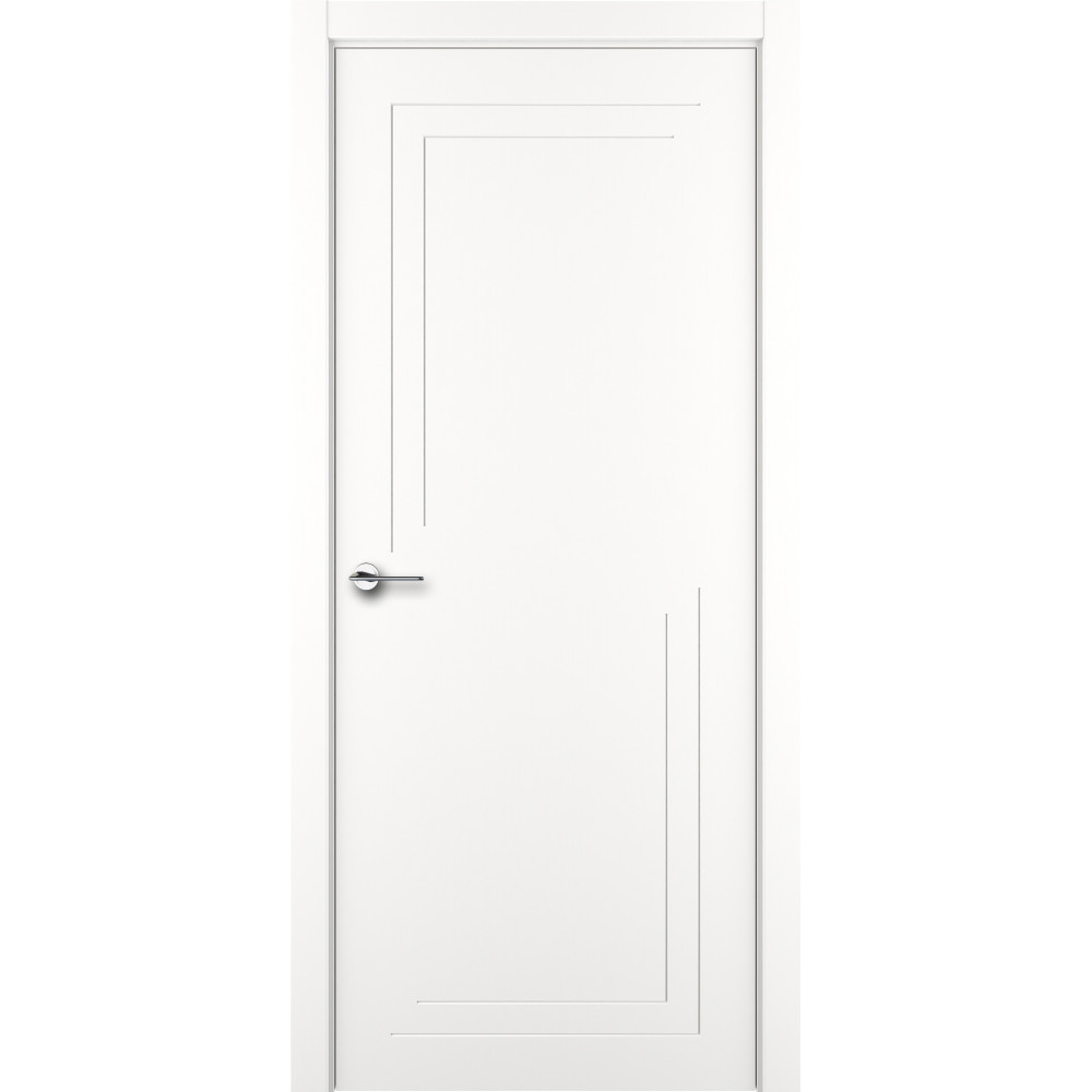 Межкомнатная дверь Contorno Белый эмаль ZADOOR Межкомнатная дверь Contorno Белый эмаль ZADOOR (Белая матовая глухая дверь в современном стиле)