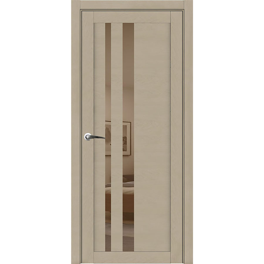 Межкомнатная дверь UniLine 30008 SoftTouch покрытие soft touch кремовый soft  touch остекленная Uberture по цене 9700 руб. купить в Москве в  интернет-магазине Двери LEKO