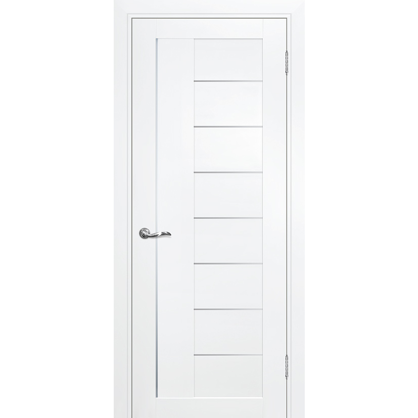 Межкомнатная дверь PSC-17 Белый со стеклом Межкомнатная дверь PSC-17 Белый со стеклом (Белая дверь со стеклом в современном стиле)