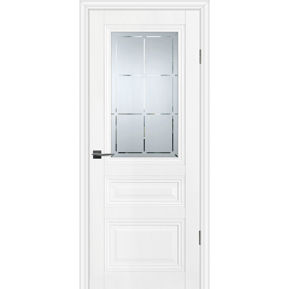 Межкомнатная дверь PSC-39 Белый со стеклом экошпон Profilo Porte Межкомнатная дверь PSC-39 Белый со стеклом экошпон Profilo Porte (Белая дверь со стеклом в классическом стиле)