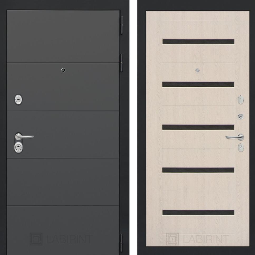 Входная дверь ART графит 01 - Беленый дуб, стекло черное Лабиринт Входная дверь ART графит 01 - Беленый дуб, стекло черное Лабиринт