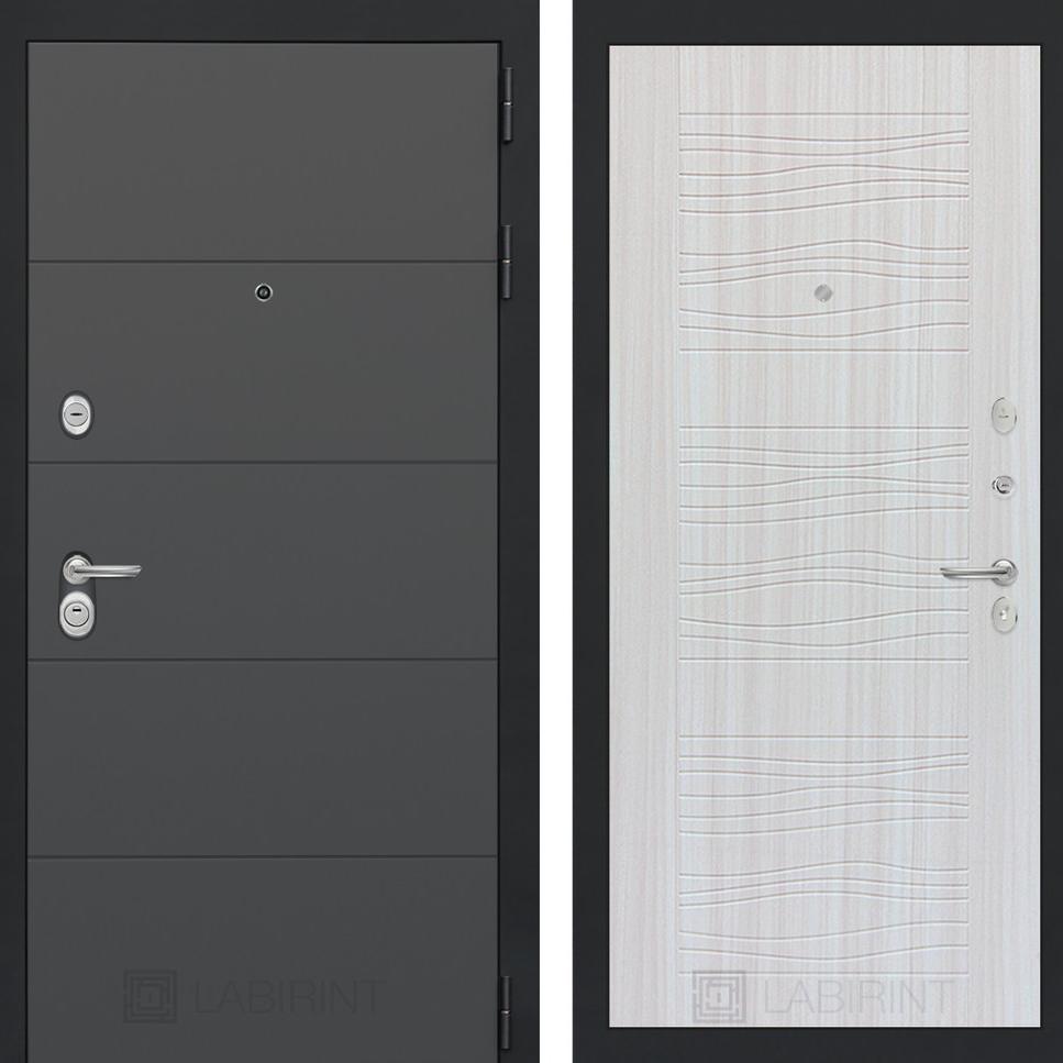 Входная дверь ART графит 06 - Сандал белый Лабиринт Входная дверь ART графит 06 - Сандал белый Лабиринт