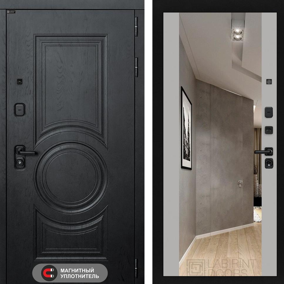 Входная дверь GRAND с Зеркалом Максимум - Грей софт Лабиринт Входная дверь GRAND с Зеркалом Максимум - Грей софт Лабиринт