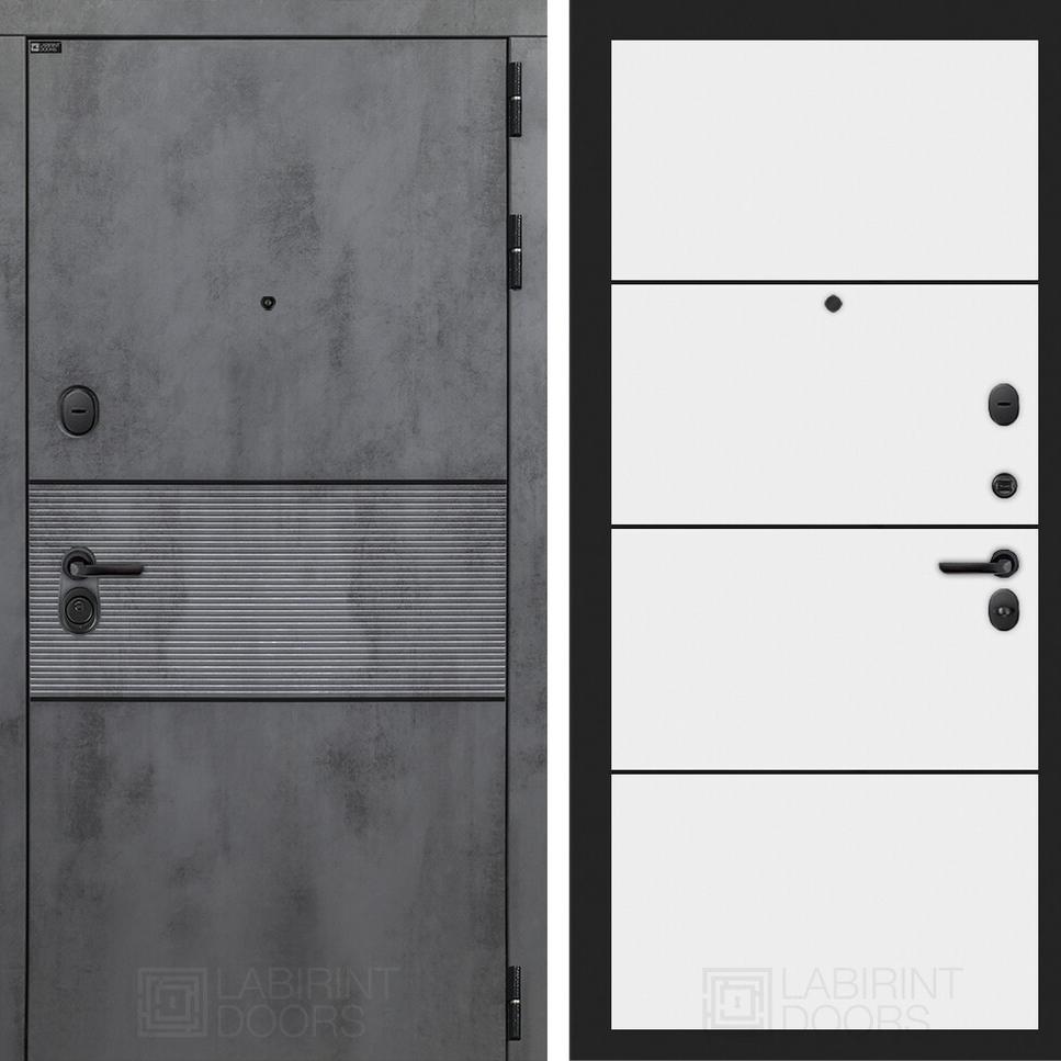 Входная дверь INFINITY 25 - Белый софт, черный молдинг Лабиринт Входная дверь INFINITY 25 - Белый софт, черный молдинг Лабиринт