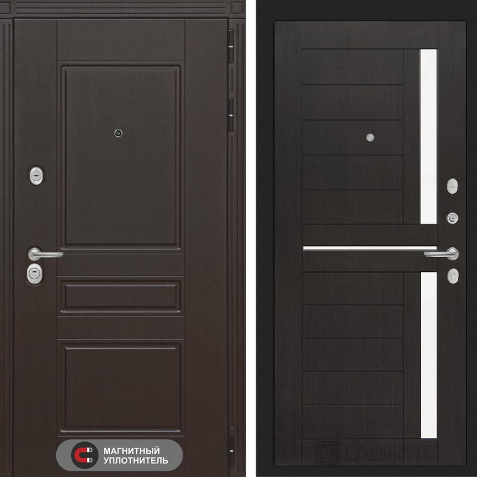Входная дверь Мегаполис 02 - Венге, стелко белое Лабиринт Входная дверь Мегаполис 02 - Венге, стелко белое Лабиринт