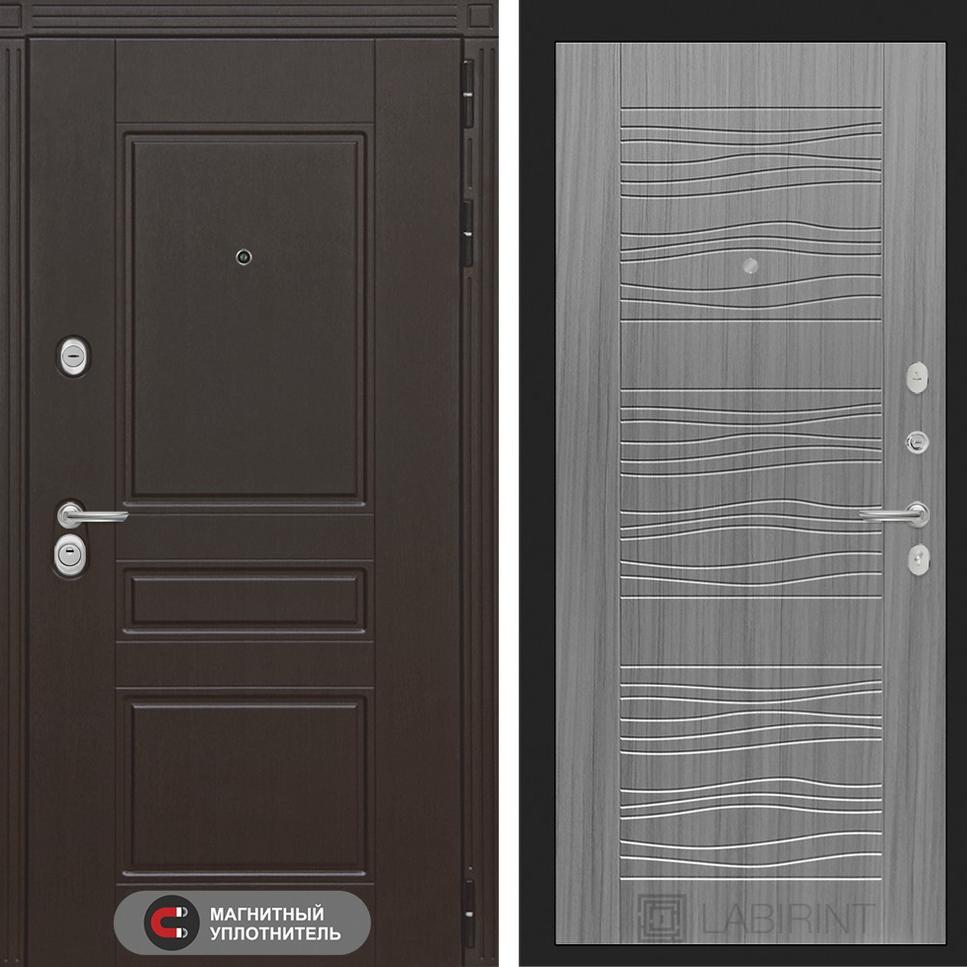 Входная дверь Мегаполис 06 - Сандал серый Лабиринт Входная дверь Мегаполис 06 - Сандал серый Лабиринт