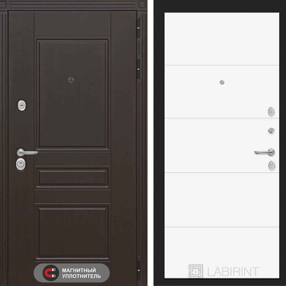Входная дверь Мегаполис 13 - Белый софт Лабиринт Входная дверь Мегаполис 13 - Белый софт Лабиринт