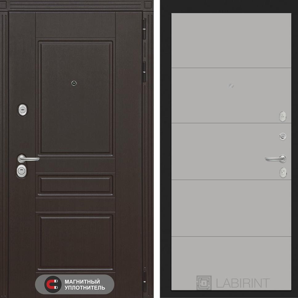Входная дверь Мегаполис 13 - Грей софт Лабиринт Входная дверь Мегаполис 13 - Грей софт Лабиринт