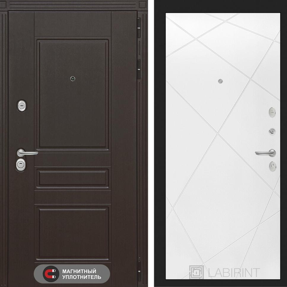 Входная дверь Мегаполис 24 - Белый софт Лабиринт Входная дверь Мегаполис 24 - Белый софт Лабиринт