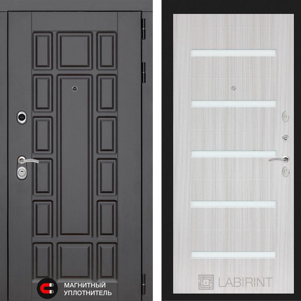 Входная дверь Нью-Йорк 01 - Сандал белый, стекло белое Лабиринт Входная дверь Нью-Йорк 01 - Сандал белый, стекло белое Лабиринт