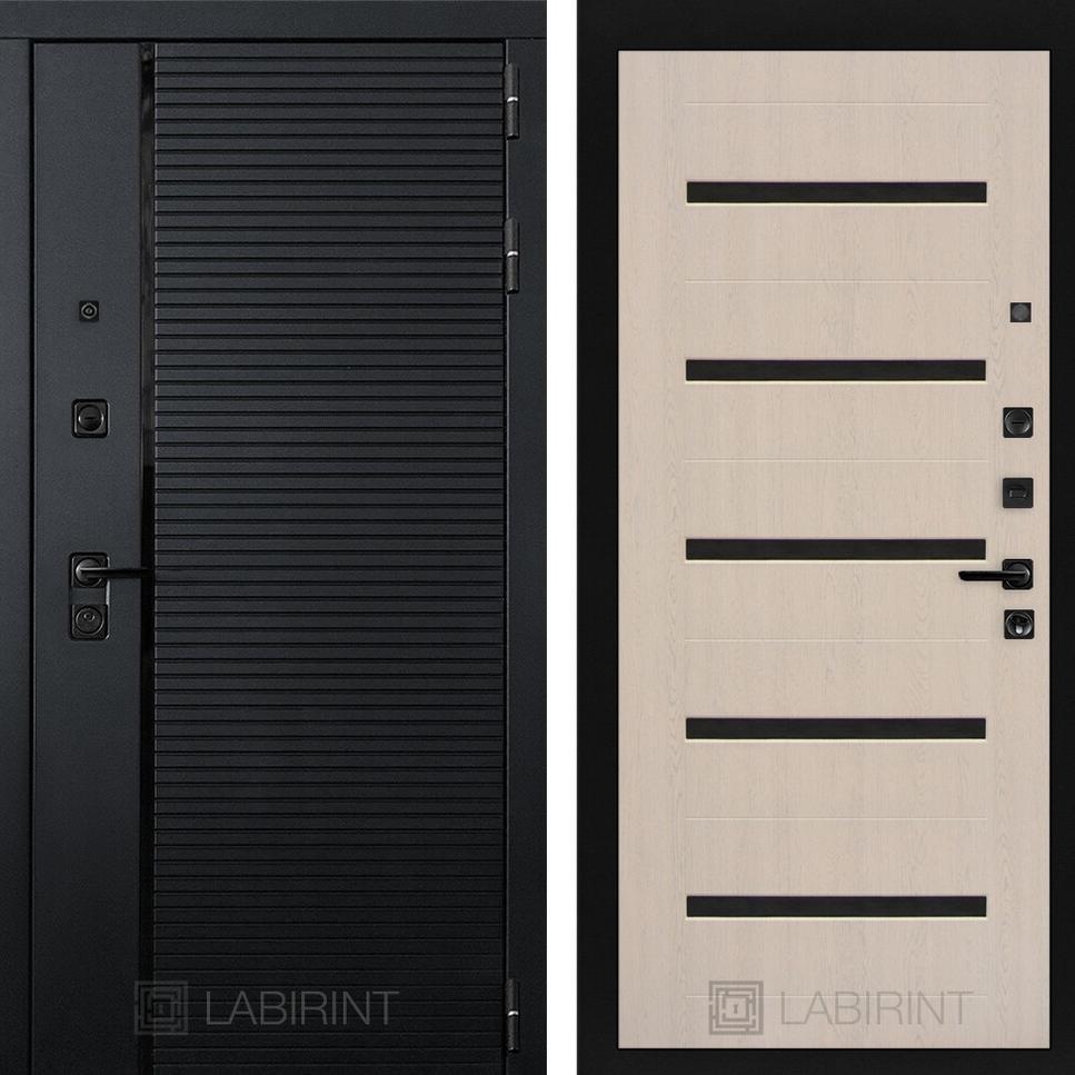 Входная дверь PIANO 01 - Беленый дуб, стекло черное Лабиринт Входная дверь PIANO 01 - Беленый дуб, стекло черное Лабиринт