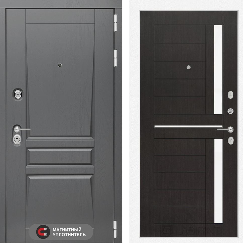 Входная дверь Платинум 02 - Венге, стекло белое Лабиринт Входная дверь Платинум 02 - Венге, стекло белое Лабиринт