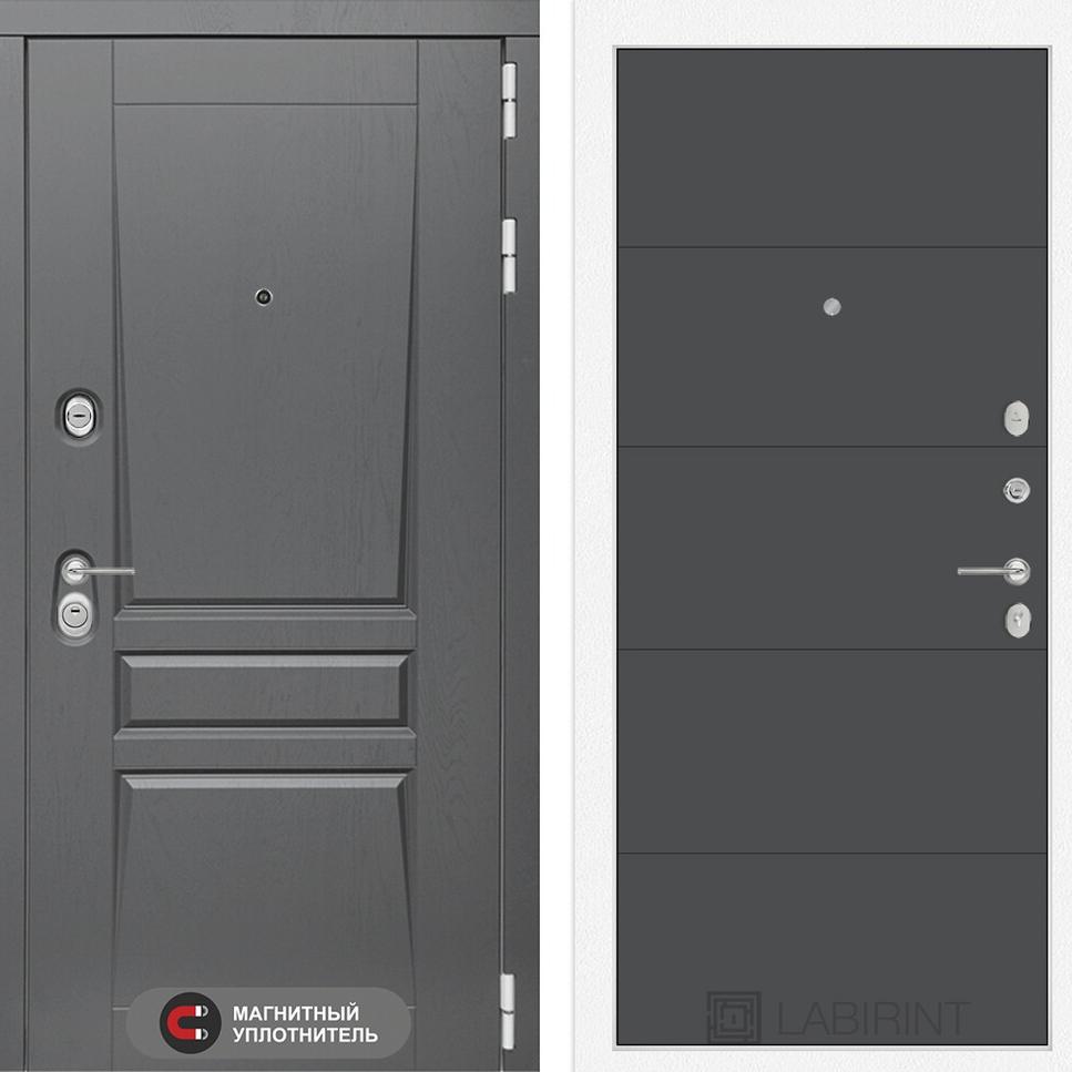 Входная дверь Платинум 13 - Графит софт Лабиринт Входная дверь Платинум 13 - Графит софт Лабиринт