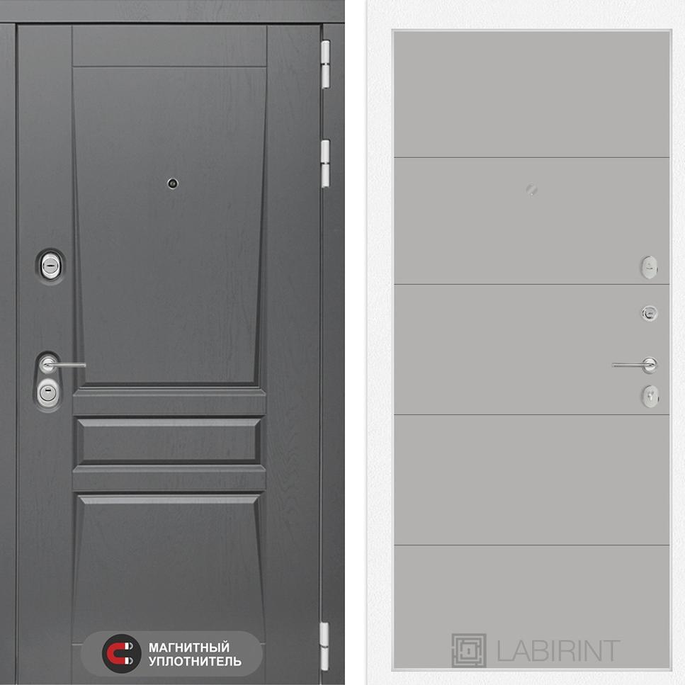Входная дверь Платинум 13 - Грей софт Лабиринт Входная дверь Платинум 13 - Грей софт Лабиринт