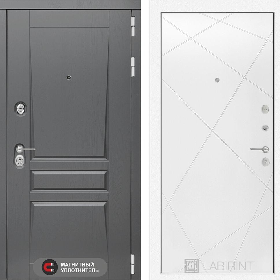 Входная дверь Платинум 24 - Белый софт Лабиринт Входная дверь Платинум 24 - Белый софт Лабиринт