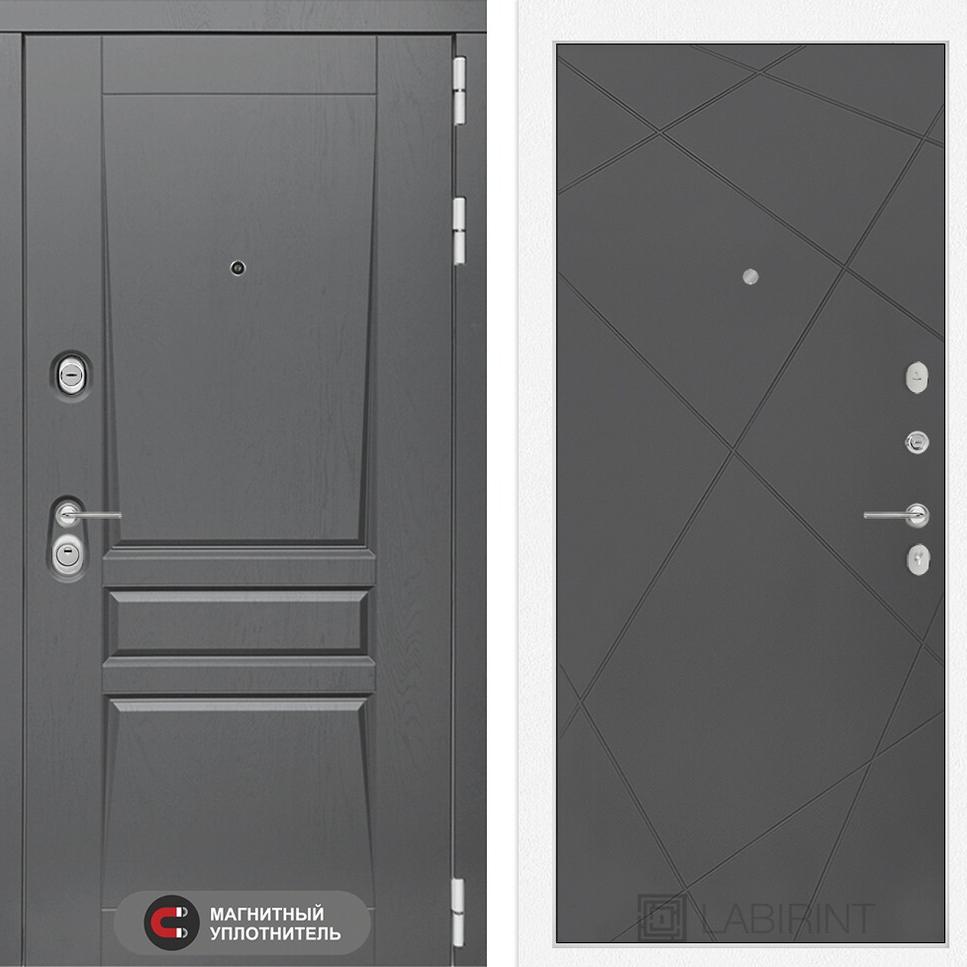 Входная дверь Платинум 24 - Графит софт Лабиринт Входная дверь Платинум 24 - Графит софт Лабиринт