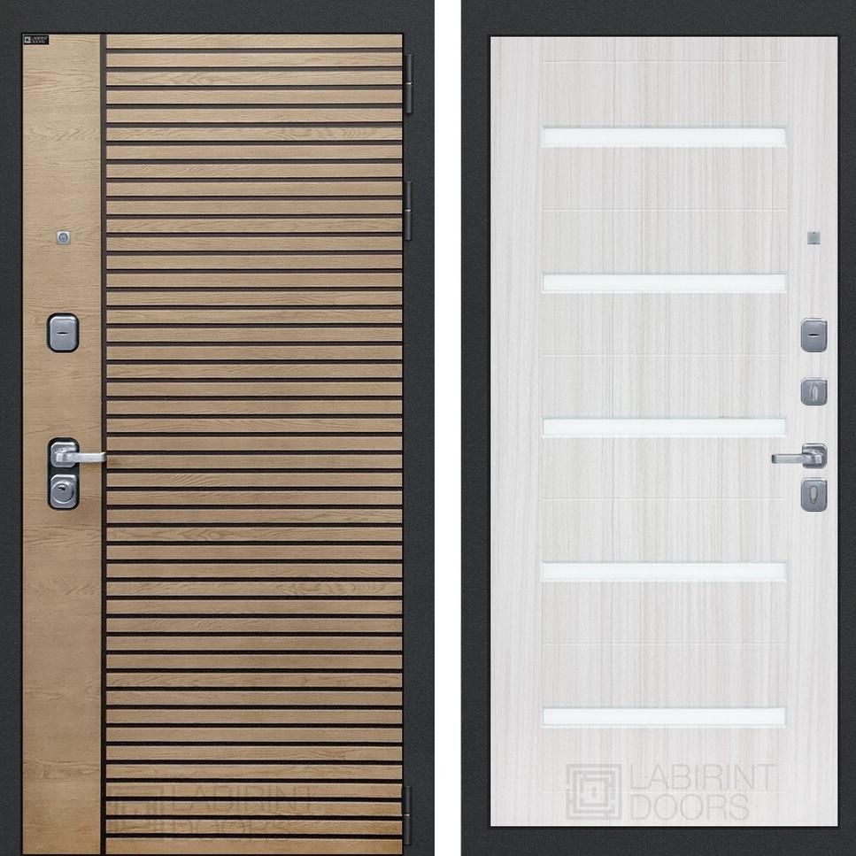 Входная дверь RITM 01 - Сандал белый, стекло белое Лабиринт Входная дверь RITM 01 - Сандал белый, стекло белое Лабиринт