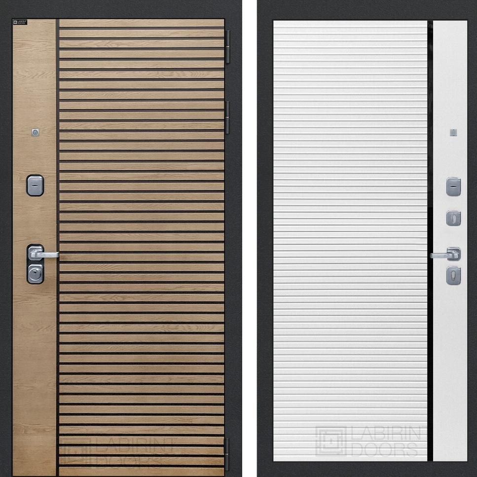 Входная дверь RITM 22 - Белый софт, черный молдинг Лабиринт Входная дверь RITM 22 - Белый софт, черный молдинг Лабиринт