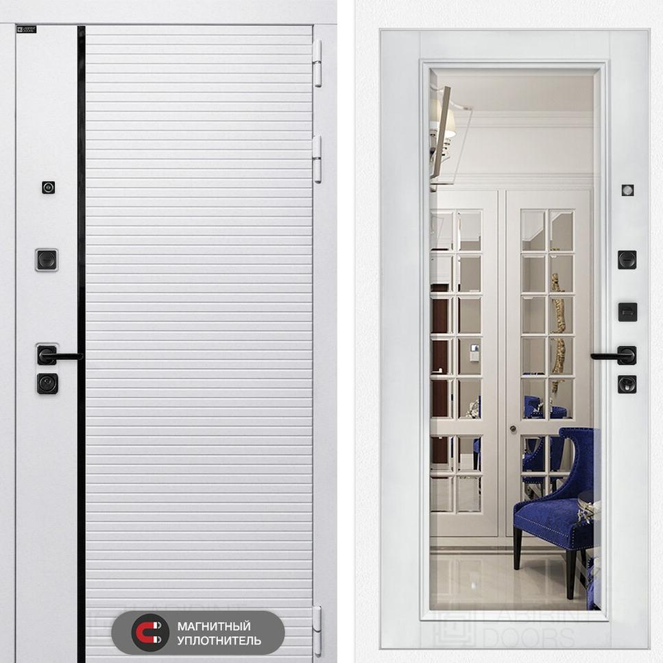 Входная дверь ROYAL с Зеркалом Фацет - Белый софт Лабиринт Входная дверь ROYAL с Зеркалом Фацет - Белый софт Лабиринт