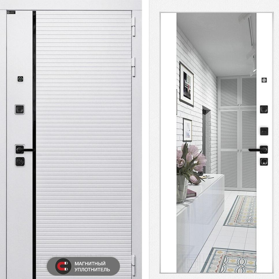 Входная дверь ROYAL с Зеркалом Максимум - Белый софт Лабиринт Входная дверь ROYAL с Зеркалом Максимум - Белый софт Лабиринт