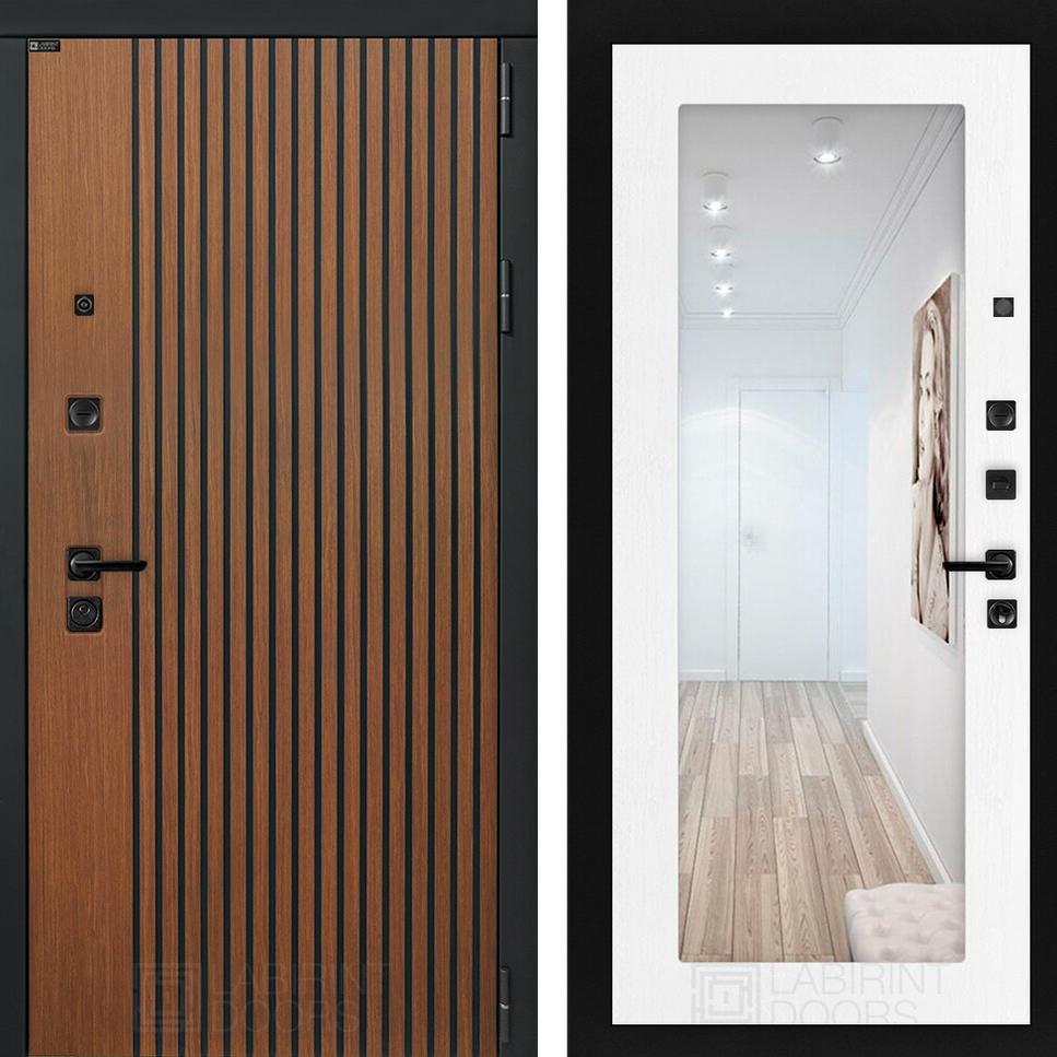 Входная дверь STORM с Зеркалом 18 - Белое дерево Входная дверь STORM с Зеркалом 18 - Белое дерево