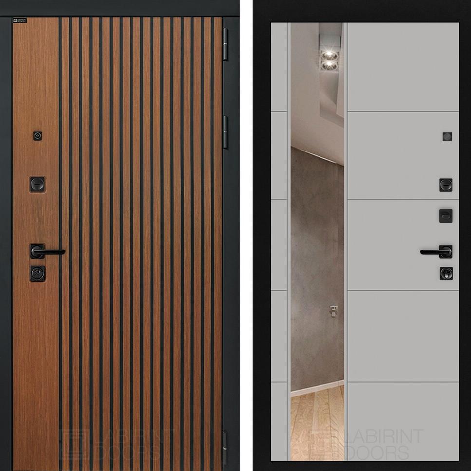 Входная дверь STORM с Зеркалом 19 -Грей софт Лабиринт Входная дверь STORM с Зеркалом 19 -Грей софт Лабиринт