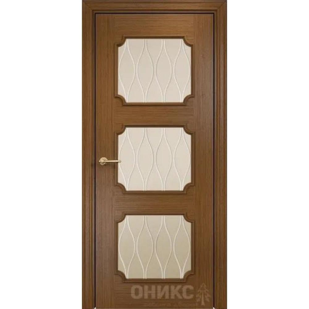 Межкомнатные двери Оникс Classic Валенсия Орех сатинат Бронза Волна ...